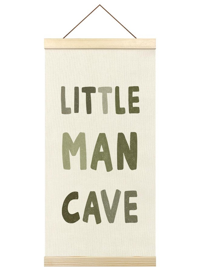 Tzhim Little Man Cave Sign for Boys Poster Hanger Frame, Nursery Decor, Toddler Room Decor, Baby Boy Room Decorations, Wall Art with Wood Frames, 12x16in - Image 1